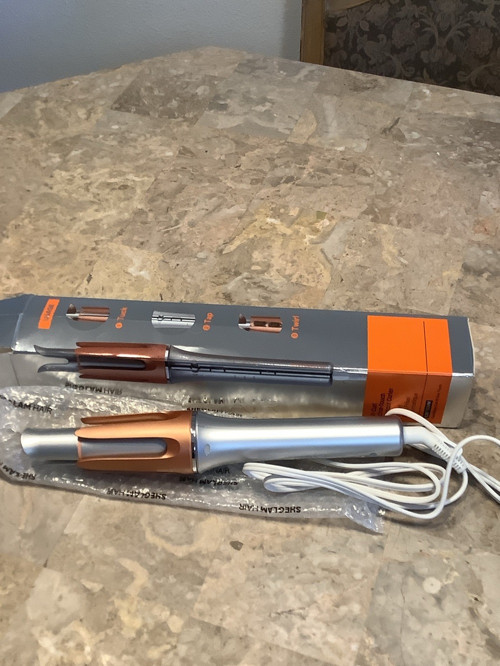 Women’s Hair Styling Curling Wand - Silver & Copper